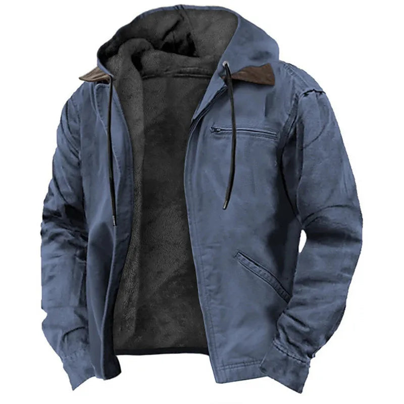 Jaqueta Masculina Para Inverno Fleece com Capuz - (Promoção de Inverno 2025)