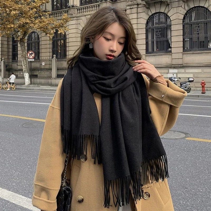 Cachecol Pashmina Feminino Grosso de Inverno